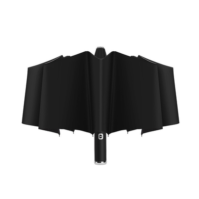 Logotipo personalizado Impreso de linterna LED Paraguas de doble costilla y diseño a prueba de viento anti UV