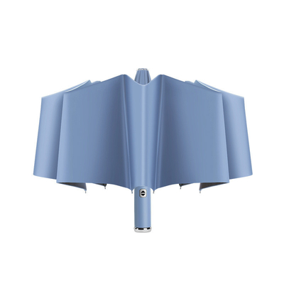 Logotipo personalizado Impreso de linterna LED Paraguas de doble costilla y diseño a prueba de viento anti UV