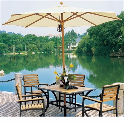 Consejos de plástico Playa de madera Patio Cafetería Jardín Piscina Restaurante al aire libre Paraguas Todo en 1