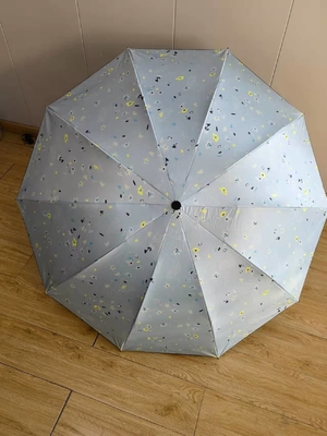 Los niños todo en uno Sunny Peach Blossom Ginkgo doble sombrilla plegable para la protección solar