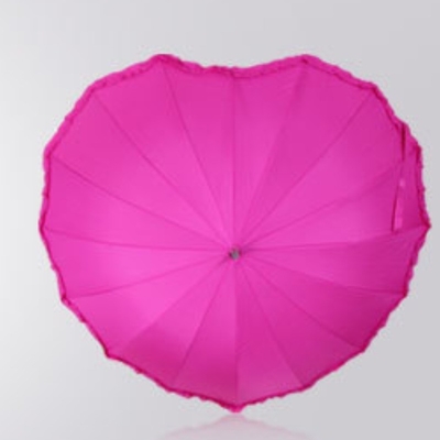 Paraguas de fiesta para adultos con logotipo personalizado y diseño único en forma de corazón