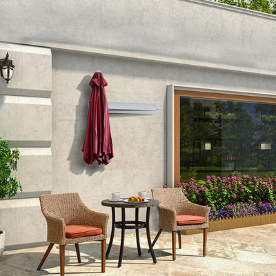 Villa exterior patio telescópico sombrilla solar plegable con ventilación y todo en una función