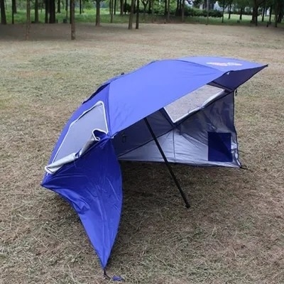 Paraguas de playa multifuncional para protección UV y diseño a prueba de viento