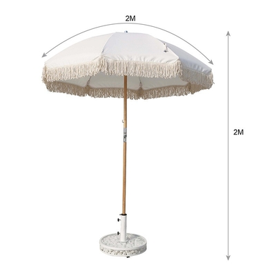 Cuadro de aluminio Protección solar UV Parasol exterior Paraguas de jardín con logotipo y franja personalizados