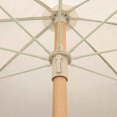 Cuadro de aluminio Protección solar UV Parasol exterior Paraguas de jardín con logotipo y franja personalizados