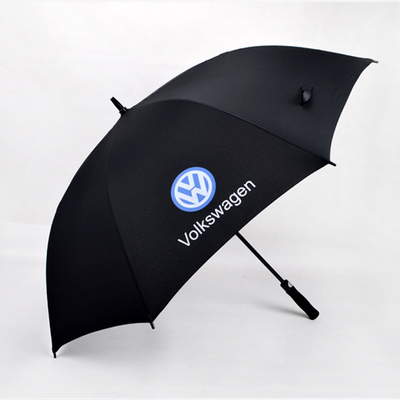 Paraguas de golf de 30 pulgadas con grandes impresiones de logotipo a prueba de viento y estilo de diseño clásico