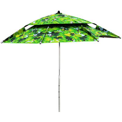 Doble hoja reforzada 2 M 2.4 M plegable protección universal contra la lluvia Paraguas de protección solar