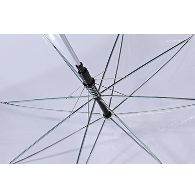 Producto de paraguas de plástico Paraguas abiertos automáticamente Parapluie personalizado POE recto Paraguas transparentes