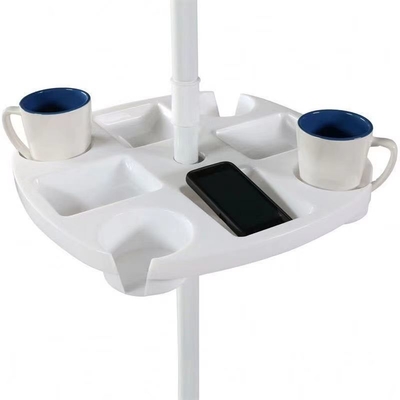 Portador de taza de PP y accesorios de bandejas de plástico para sombrillas de playa al aire libre de estilo minimalista