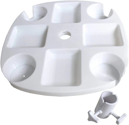 Portador de taza de PP y accesorios de bandejas de plástico para sombrillas de playa al aire libre de estilo minimalista