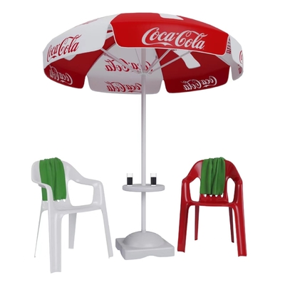 Portador de taza de PP y accesorios de bandejas de plástico para sombrillas de playa al aire libre de estilo minimalista