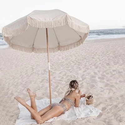 Paraguas para patio al aire libre con sombrilla de sol Tassel y estilo coreano 29/32
