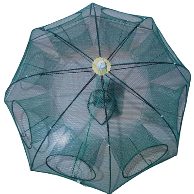 Red de paraguas plegable para jaulas de peces de múltiples dimensiones de estilo clásico para la pesca con paraguas negras
