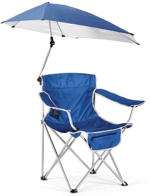 Silla de playa de mochila portátil con paraguas ajustables y color personalizado 50 * 50 * 80cm