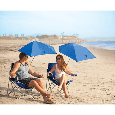 Silla de playa de mochila portátil con paraguas ajustables y color personalizado 50 * 50 * 80cm