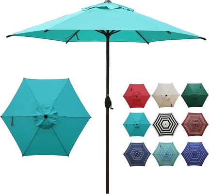 Impresión de logotipo personalizado Factor de sombrillas de moda sombrilla de patio con mellizas y sombrilla