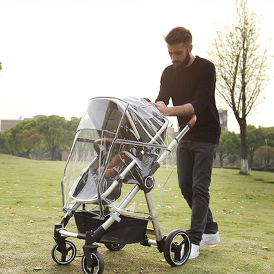 EVA Personalizar Protector contra el tiempo Transparente PVC Baby Stroller Rain Cover