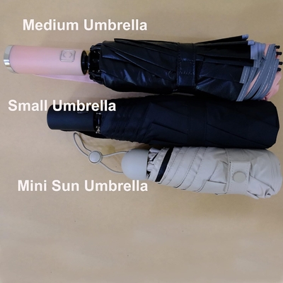 Protección solar Paraguas de bolsillo ligero con cubierta protectora de 90 cm de diámetro abierto