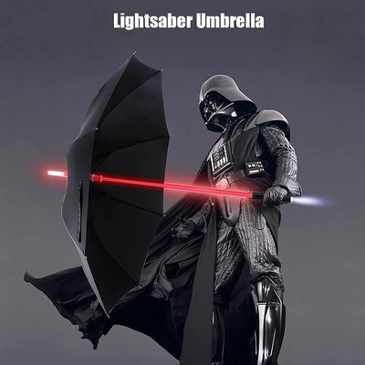 Luces escandinavas Katana Paraguas LED Luces Samurai Espada Diseño 190T Tejido de nylon