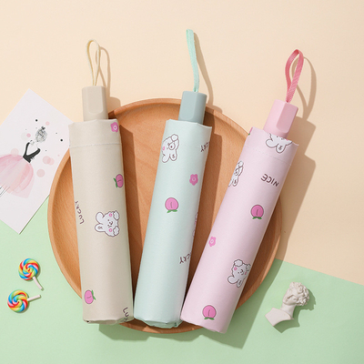 Paraguas de viaje para mujeres con doble propósito sombrillas plegables de publicidad UV