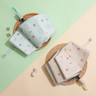 Paraguas de viaje para mujeres con doble propósito sombrillas plegables de publicidad UV