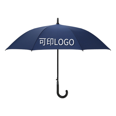 Paraguas de golf de mango de plástico para hombres Promoción personalizada y característica a prueba de viento