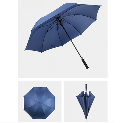 Paraguas de golf en blanco y negro personalizado con diámetro abierto de 120 cm
