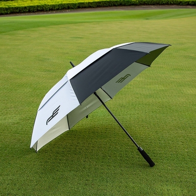 Super Ligero Automático Doble Capa de Protección contra el Viento Golf Paraguas 30 pulgadas y mango EVA