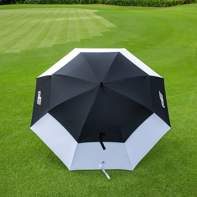 Super Ligero Automático Doble Capa de Protección contra el Viento Golf Paraguas 30 pulgadas y mango EVA