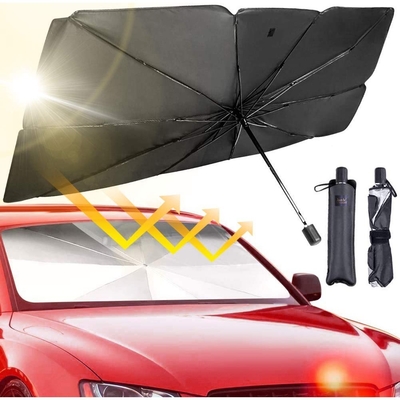 Paraguas para automóviles de eje de acero para parabrisas delanteras y protección solar Diámetro abierto de 140 cm