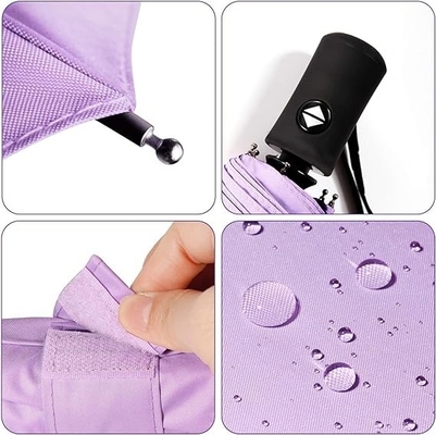 Producto paraguas 3 Poliéster plegable 210T con mango de plástico ABS y diseño impermeable