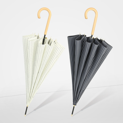 23 pulgadas * 8k para adultos Paraguas de gancho de madera con diseño minimalista simple e impresión personalizada