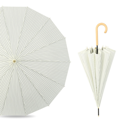 23 pulgadas * 8k para adultos Paraguas de gancho de madera con diseño minimalista simple e impresión personalizada