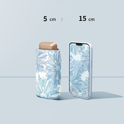 Mini Paraguas de Titanio Todo en 1 Función 6 Paneles Bolsillo 5 Suministro de recubrimiento UV Plegable