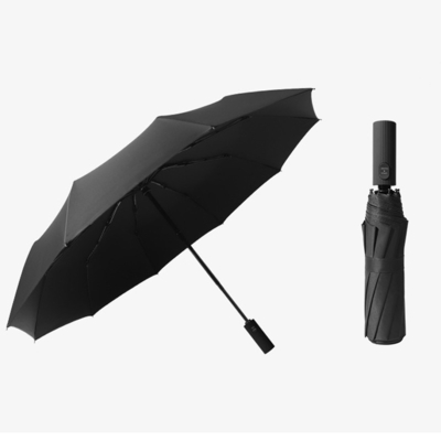 Protección UV 10k Paraguas plegables a prueba de viento para hombres y mujeres Material del panel de Pongee