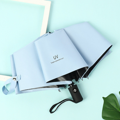 3 Paraguas plegables con logotipo personalizado impreso y material de eje impermeable a los rayos UV