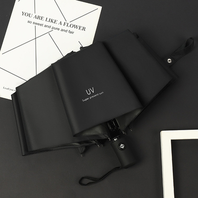 3 Paraguas plegables con logotipo personalizado impreso y material de eje impermeable a los rayos UV
