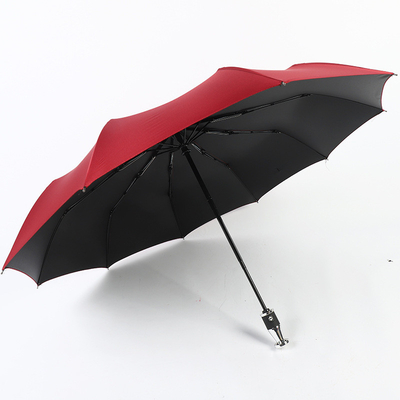Logotipo personalizado Impreso con doble paraguas y protección anti-UV / lluvia con eje de metal negro