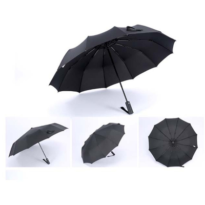 Oportunidad de viaje 3 Paraguas plegable con logotipo personalizado Anti-UV 12k 23 pulgadas