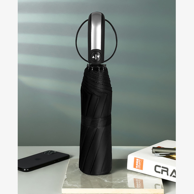 Logotipo personalizado Imprimido Triple Fold Paraguas automático Anti UV impermeable Color personalizado