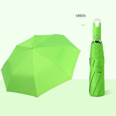 Mejor Diseño Cerradura Mano Paraguas para viajes Logotipo personalizado Impreso automático 3 plegados