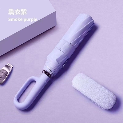 Logotipo personalizado acepta sombrilla triple plegable con apertura automática y protección anti-UV