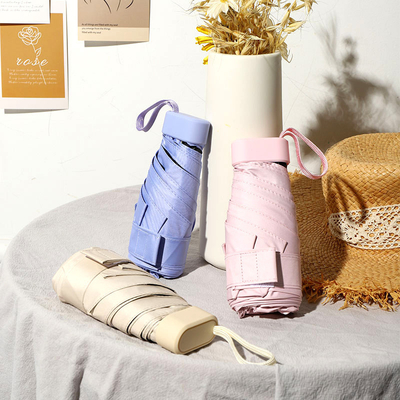 Mini paraguas de protección solar de doble propósito para mujeres con protección UV y logotipo personalizado