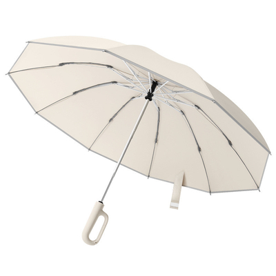 Estilo minimalista mango de goma UV protector solar y sombrilla para lluvia para actividades al aire libre