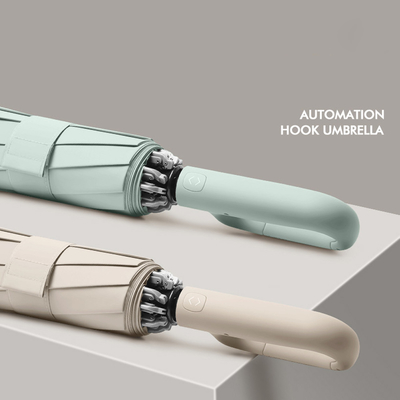 Estilo minimalista mango de goma UV protector solar y sombrilla para lluvia para actividades al aire libre