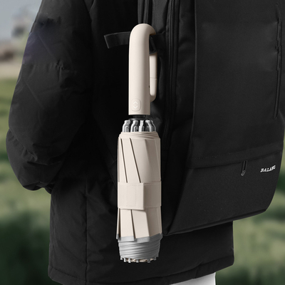 Estilo minimalista mango de goma UV protector solar y sombrilla para lluvia para actividades al aire libre